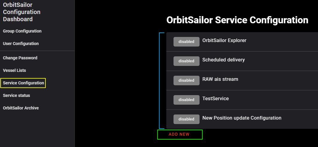 Service Configuration
