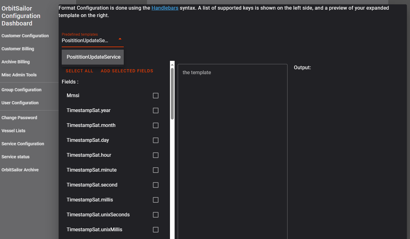 Edit window & template selector